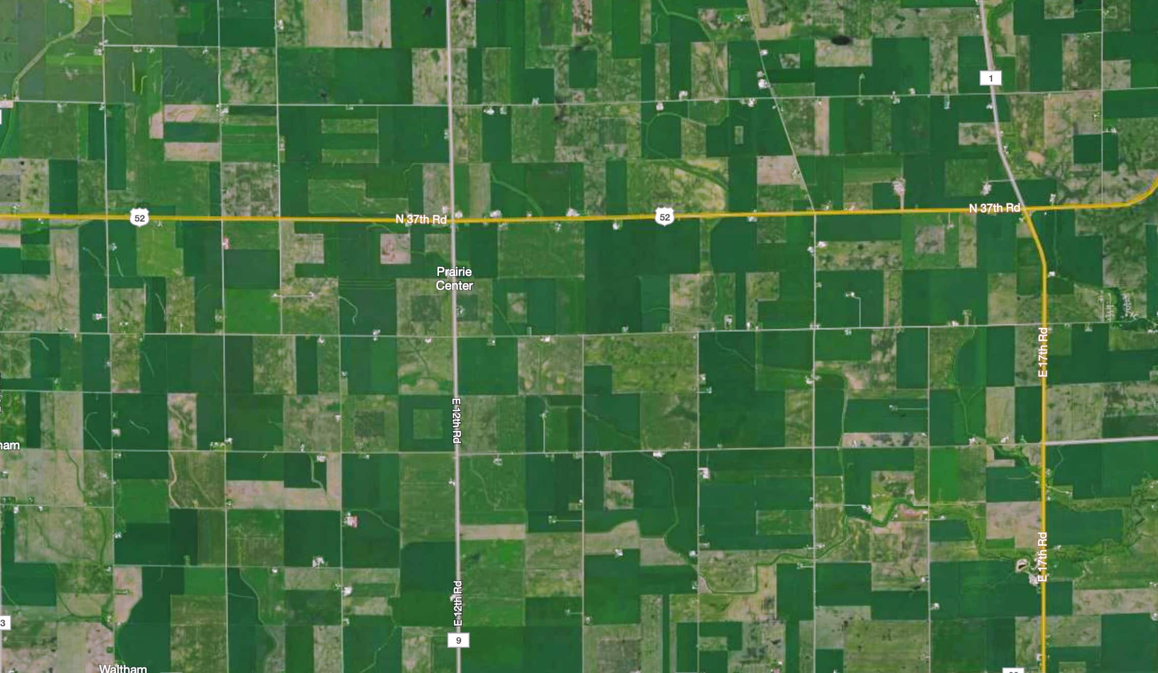 Aerial photo of crop land