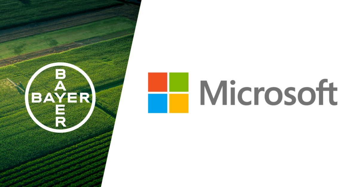 Microsoft and Bayer logos
