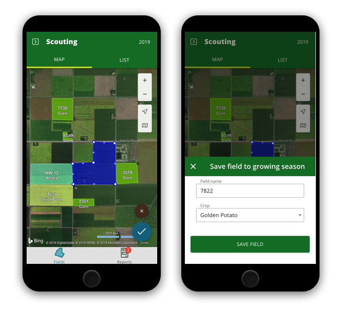 Example of creating fields on mobile